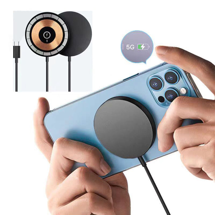 Magnetic Wireless Charger 15W for iPhone 12–17 Pro Max – Fast Qi2 Charging Pad